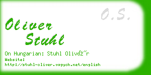 oliver stuhl business card